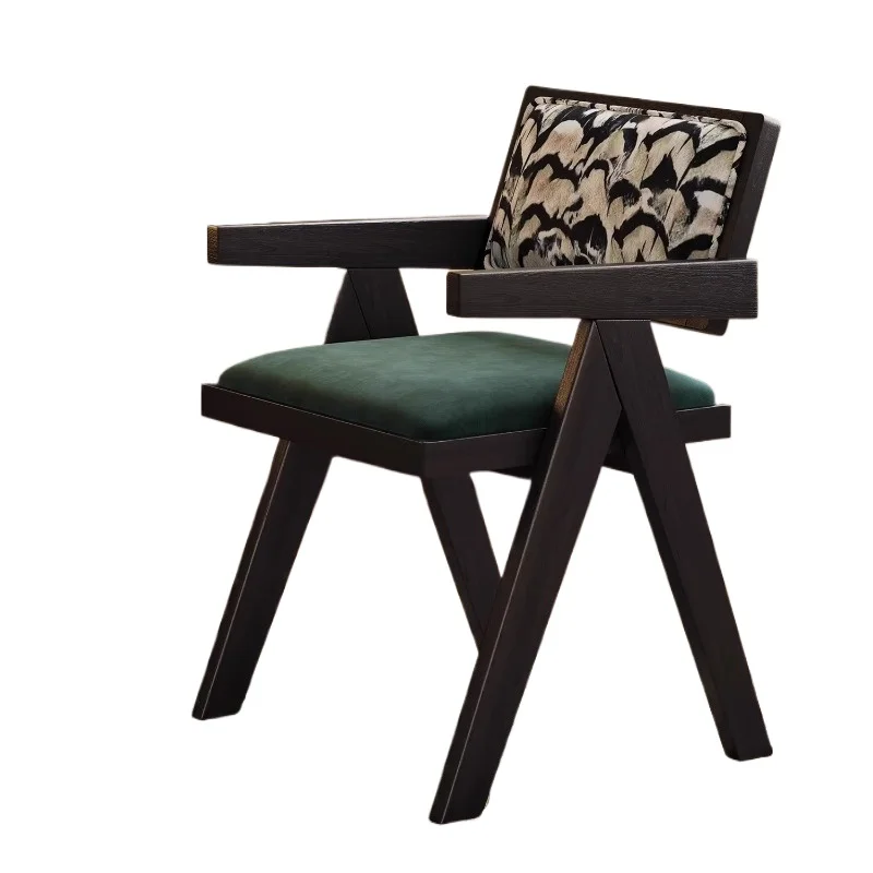 

Medieval dining chair household solid wood chair