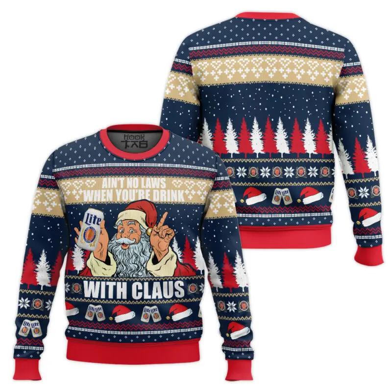 

Рождественский уродливый свитер, нейтральный пуловер с круглым вырезом, пивные энтузиасты, праздничная вечеринка, модная рождественская одежда с принтом лося и пива