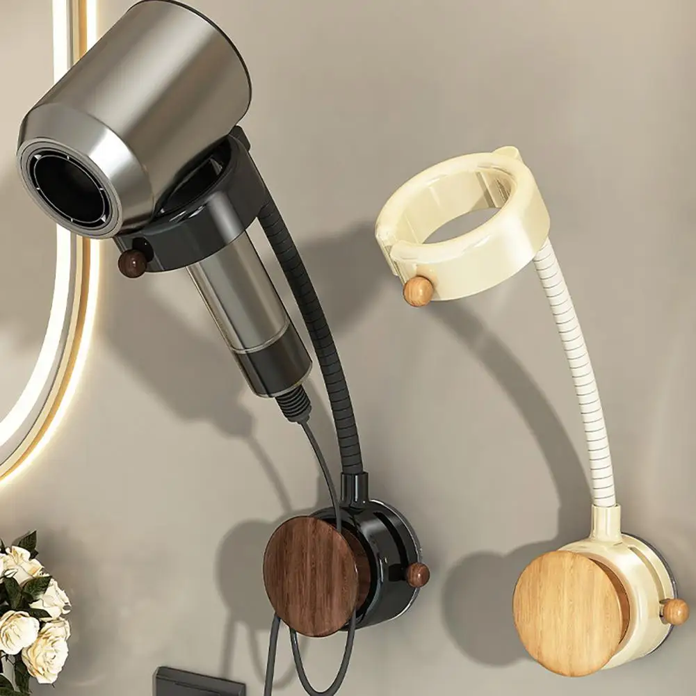 

Portable Hair Dryer Stand with 360° Rotatable Universal Hose Powerful Vacuum Suction Cup No Drilling Hair Dryer Holder