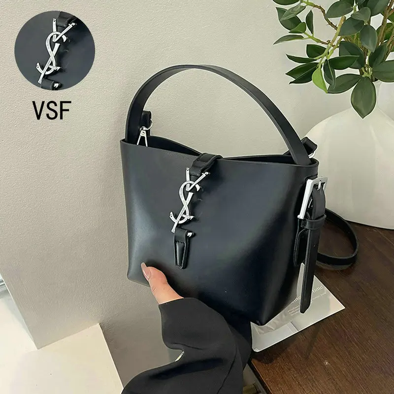 Luxury Desinger Women Tote Bag Sliver VSF Bucket Bags Pu Leather Classic Large Capacity messagner Shoulder Bag  Fashion Handbag