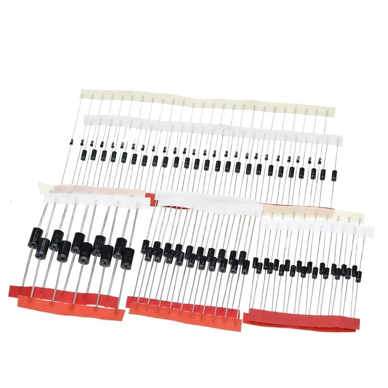 8values=100pcs 1N4148 1N4007 1N5819 1N5399 1N5408 1N5822 FR107 FR207 for TZT Voltage regulator power module