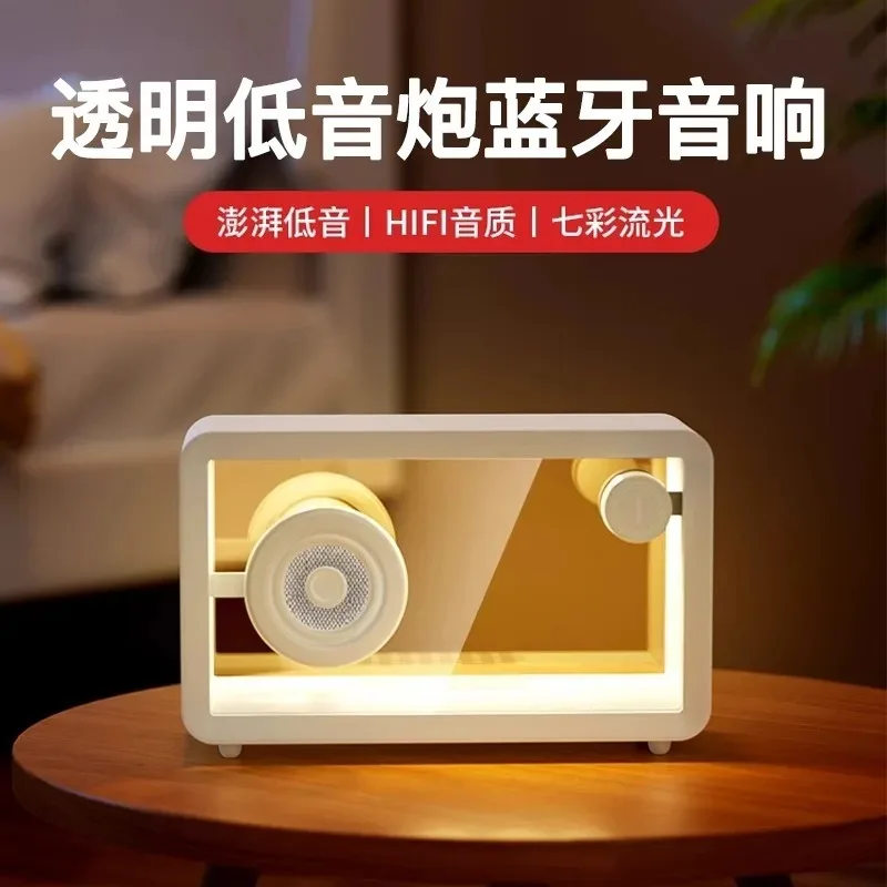 Transparent Bluetooth Speaker, Compact and Portable Desktop Ornament, Magic Light Birthday Gift for Boys and Girls