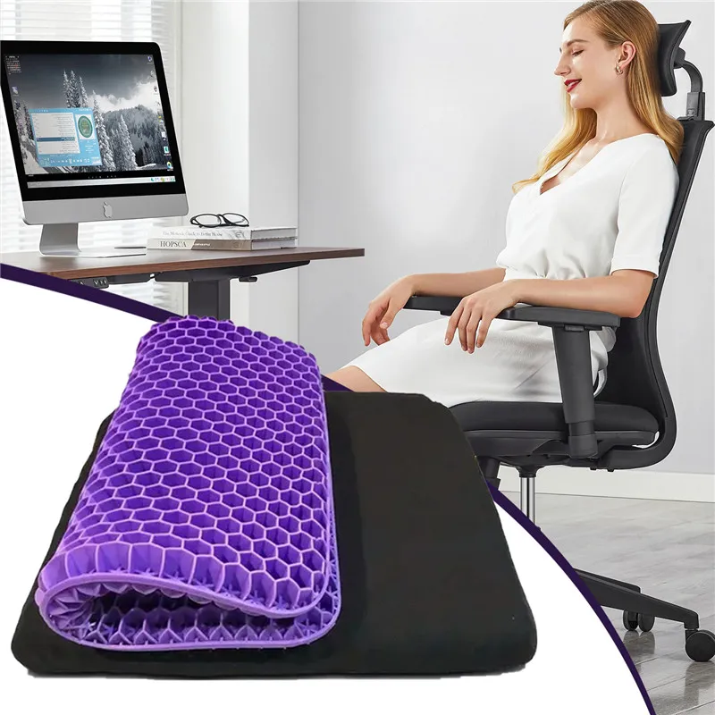 Cushion TPE Gel Cushion Honeycomb Egg Cushion Double Layer Square Office Breathable Chair Cushion Ice Pad Car Seat Cushion