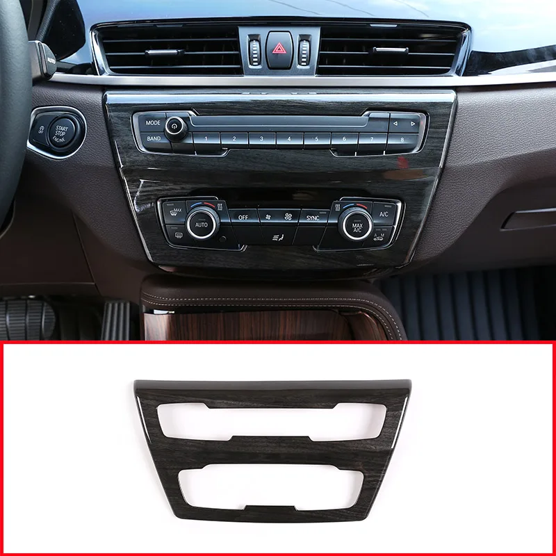 

Black Wood Grain For BMW X1 F48 20i 25i 25l 2016-2019 ABS Center Center Console Button Frame Trim For BMW X2 F47 2018 2019