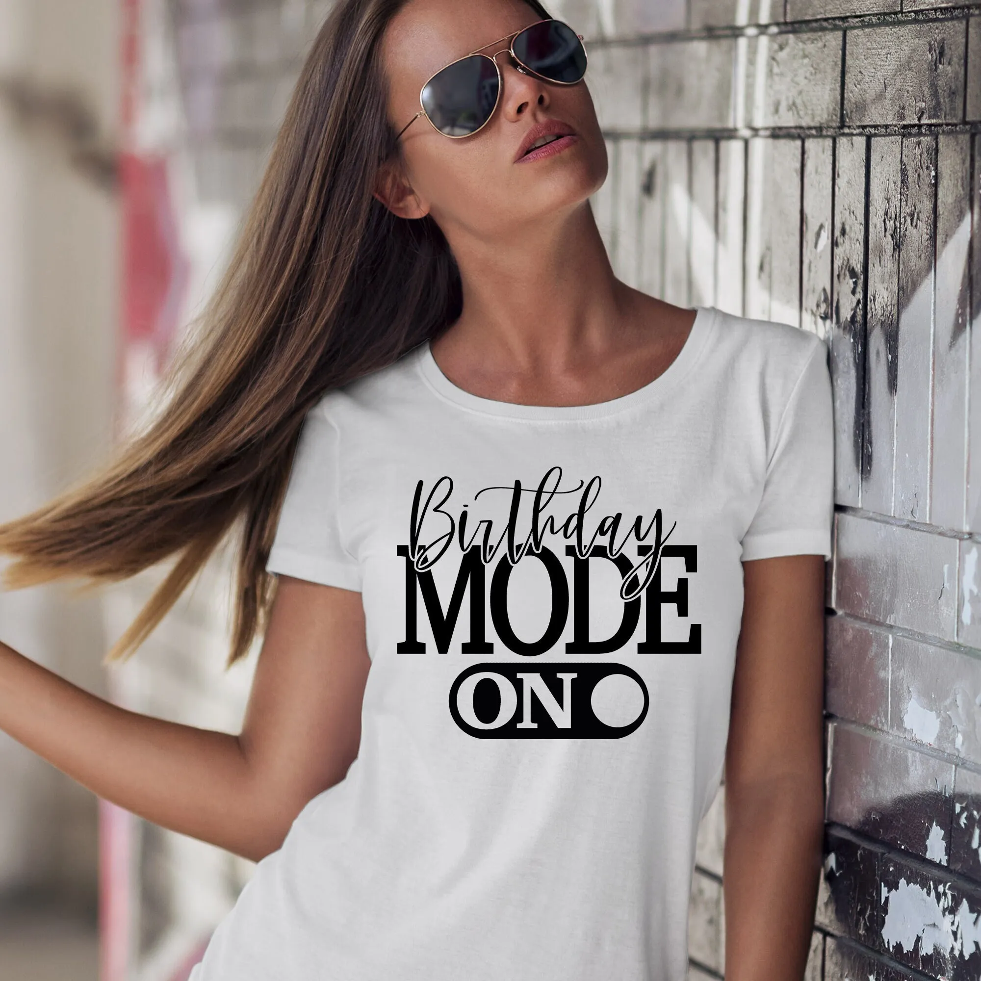 

Birthday Mode On T Shirt Girl Party Group Present