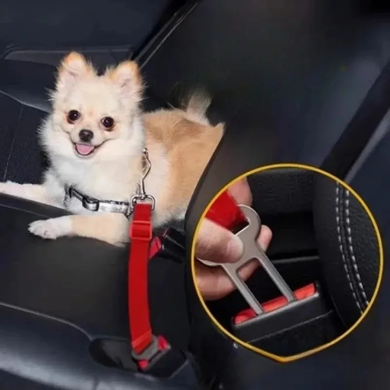 Adaptadores de Cinturón de Seguridad para Mascotas - Clips Metálicos para Correas de Mascotas, Compatibles con Asientos de Camiones y Automóviles