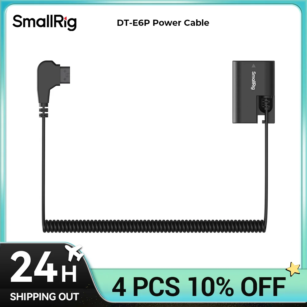 

Кабель питания SmallRig DT-E6P для аккумулятора Canon LP-E6P, непрерывный источник питания для записи видео для Canon R5/R6/R5C/R7