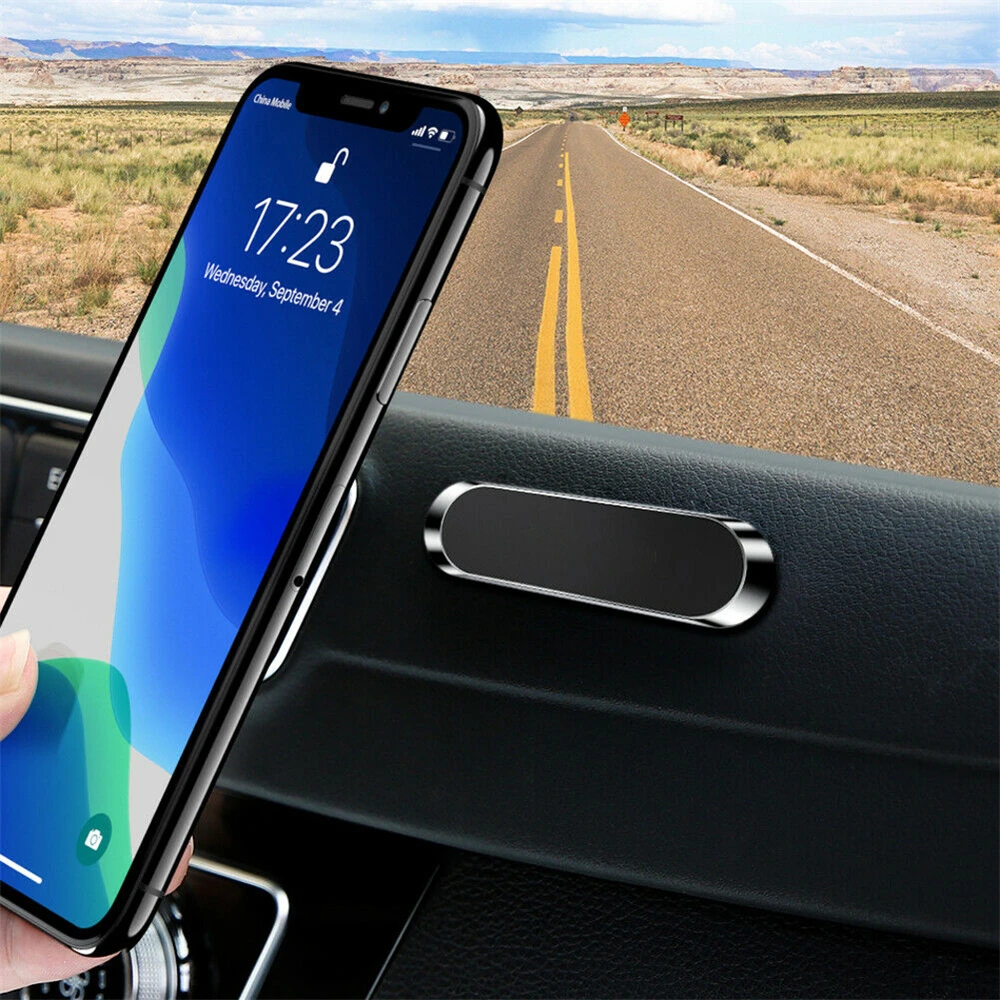 Universal Mini Magnetic Phone Holder In Car iPhone Smartphone Holder Metal Wall Magnet Mount Holder Mobile Phone Accessories