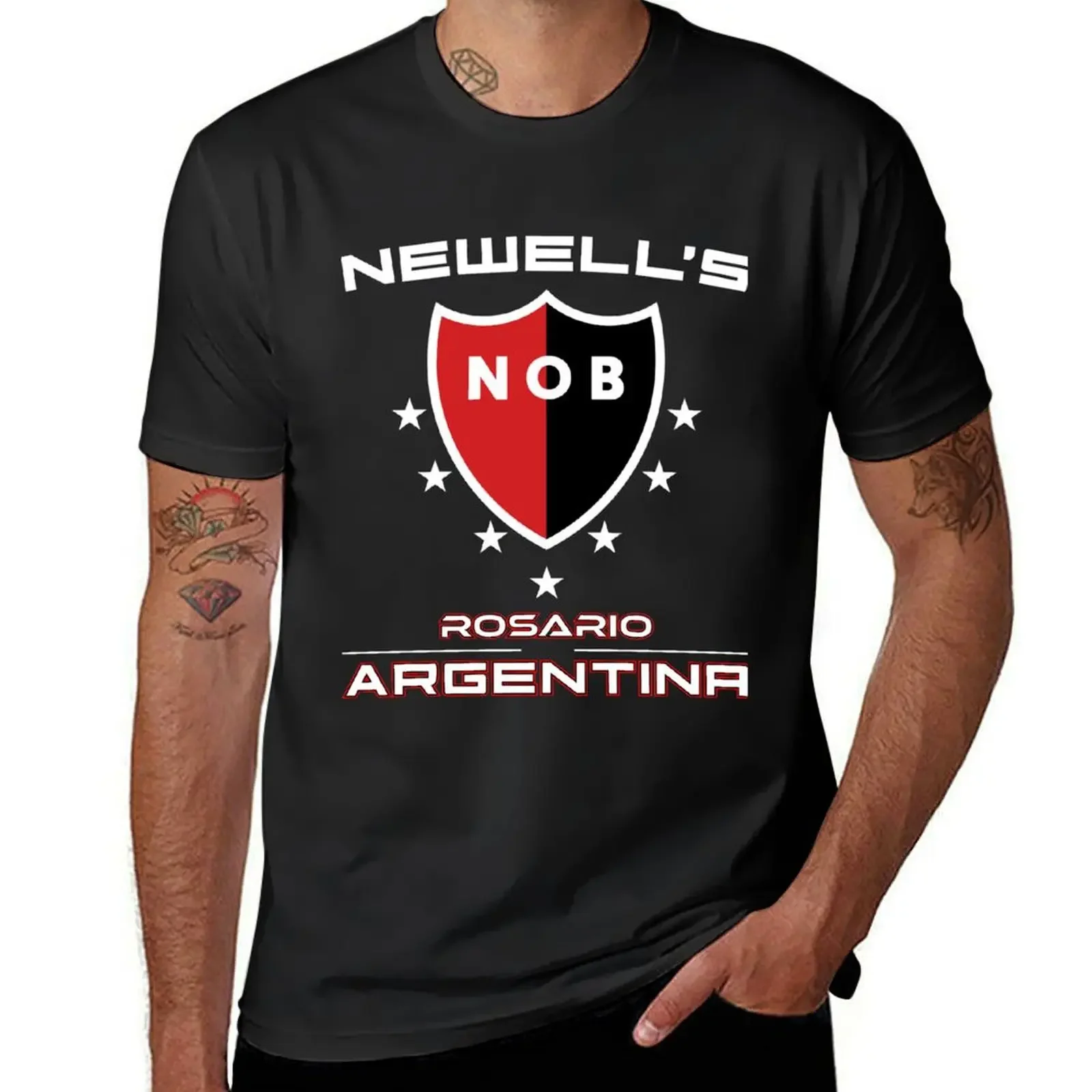 Newell's Old Boys Rosario Argentina T-Shirt custom t shirt heavyweights Men's cotton t-shirt