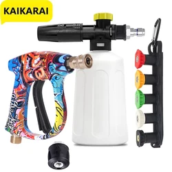 ROUE 1/4 Quick Connection Snowflake Foam Cannon Water Gun For Parkside Karcher Nilfisk Bosch Lavor Elitech Car Cleaning Machine