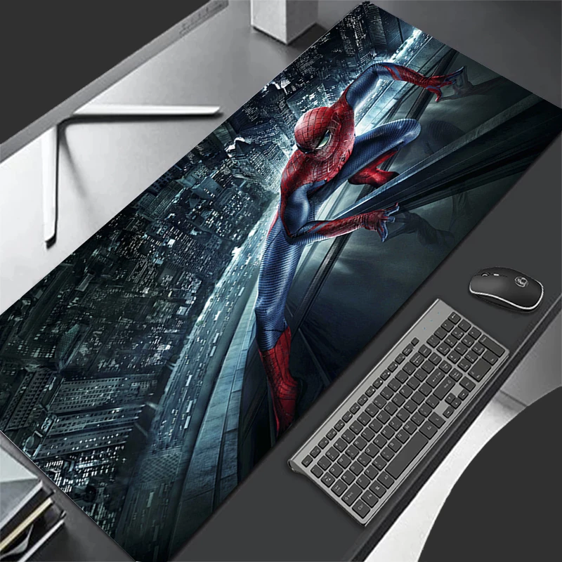 

Gamer Desk Mat Spider Man Mousepads 900x400 Pc Mouse Pad Office Desk Pads Large Mousepad Non-slip Waterproof Mouse Mats For LOL