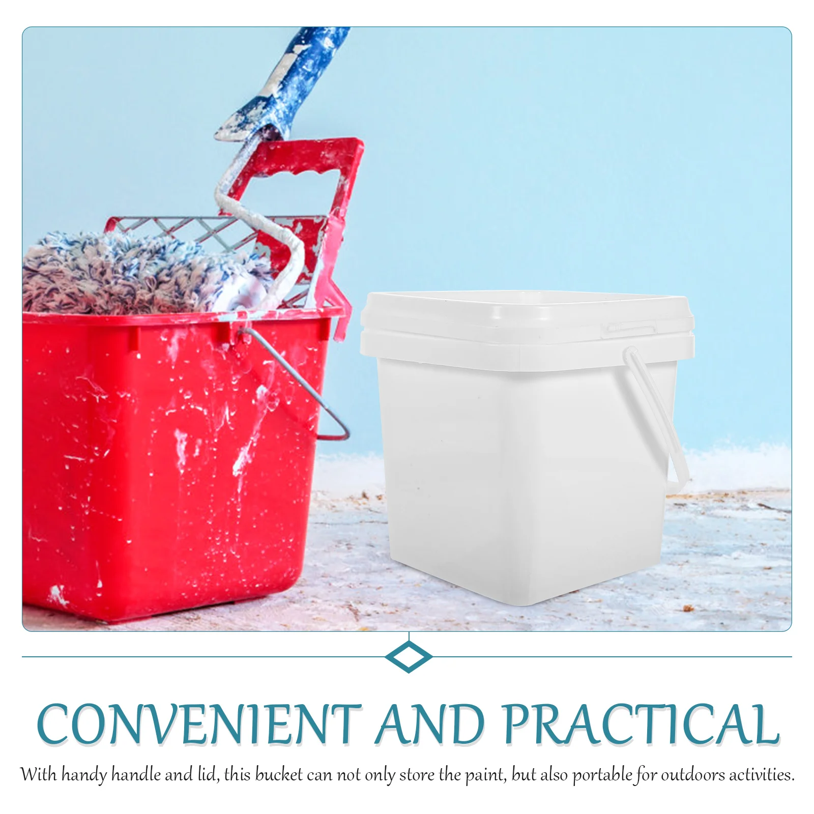 Portable Container Chemical Barrel Pail Containers Pet Bucket Pp Sand Paint Buckets For Painting