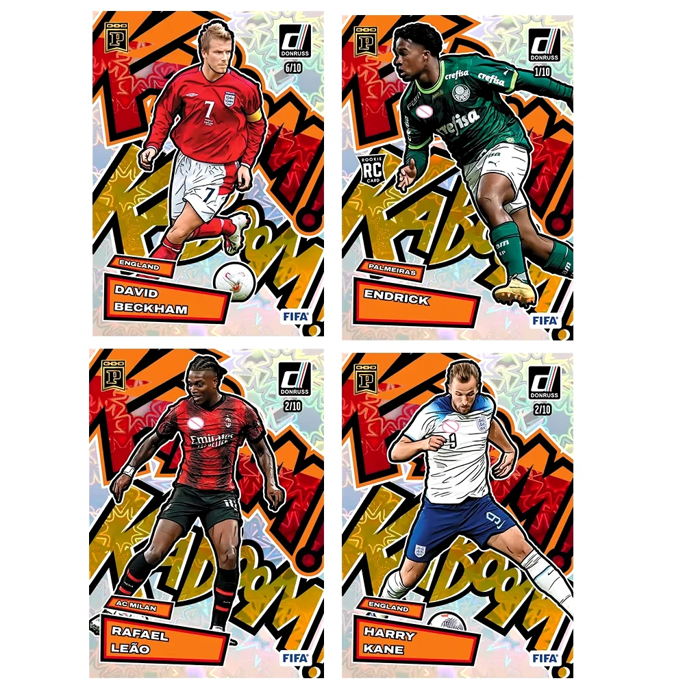 Panini NFT Donruss 2023-24 KABOOM Basketball star cards Beckham Messi Mbappe 9PCS/SET High imitation Refractive glitter collect