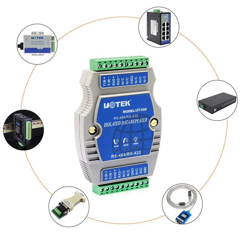 

UT-509 RS-485/422 Repeater with Isolation Industrial Grade RS485 Interface conversion RS422 Isolated Repeater