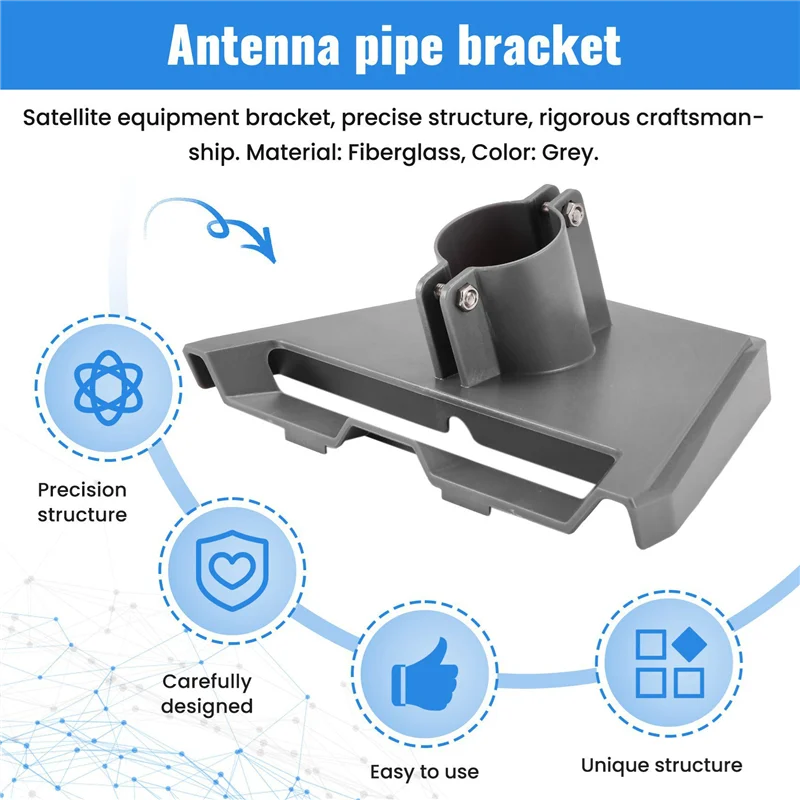 

B92B-4X For Starlink Gen 3 Pipe Adapter Round Tube Adapter Pole Mount Bracket For Starlink V3 Plate Roof Mount Accessories