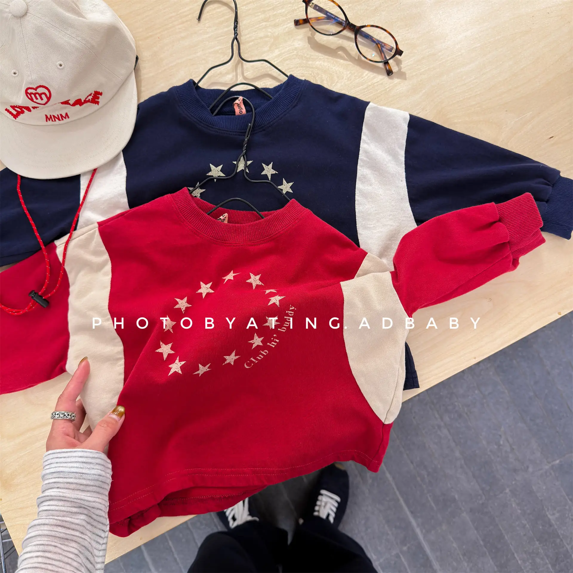 2026 Spring New Children Casual Tops Boys Girls Long Sleeve T Shirts Baby Loose Sweatshirt Kids Patchwork Tee Toddler Clothes