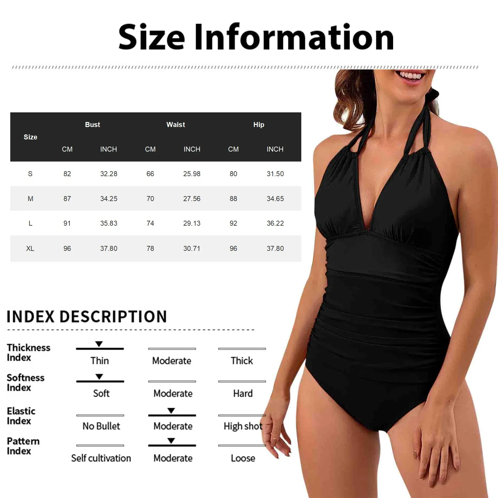 Dames Sexy Eendelig Badpak Solide Gesplitst Halter Nek Vastgebonden Hoge Taille Bikini Diep V-Plooien Slim Fit Badmode Uit Één Stuk