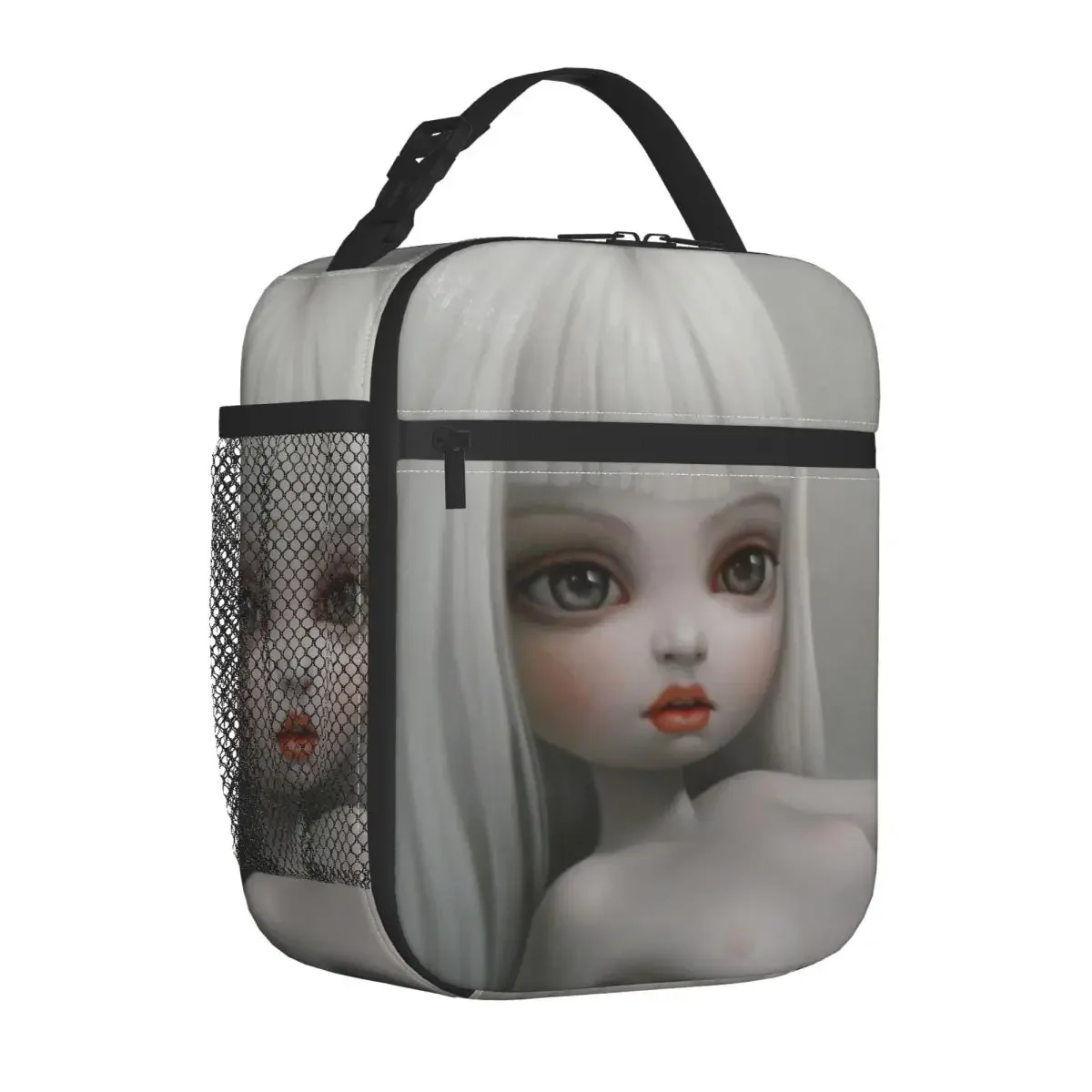 Mark Ryden Doll Insulated Lunch Bag Large Reusable Cooler Bag Tote Lunch Box Beach Picnic Bento Pouch