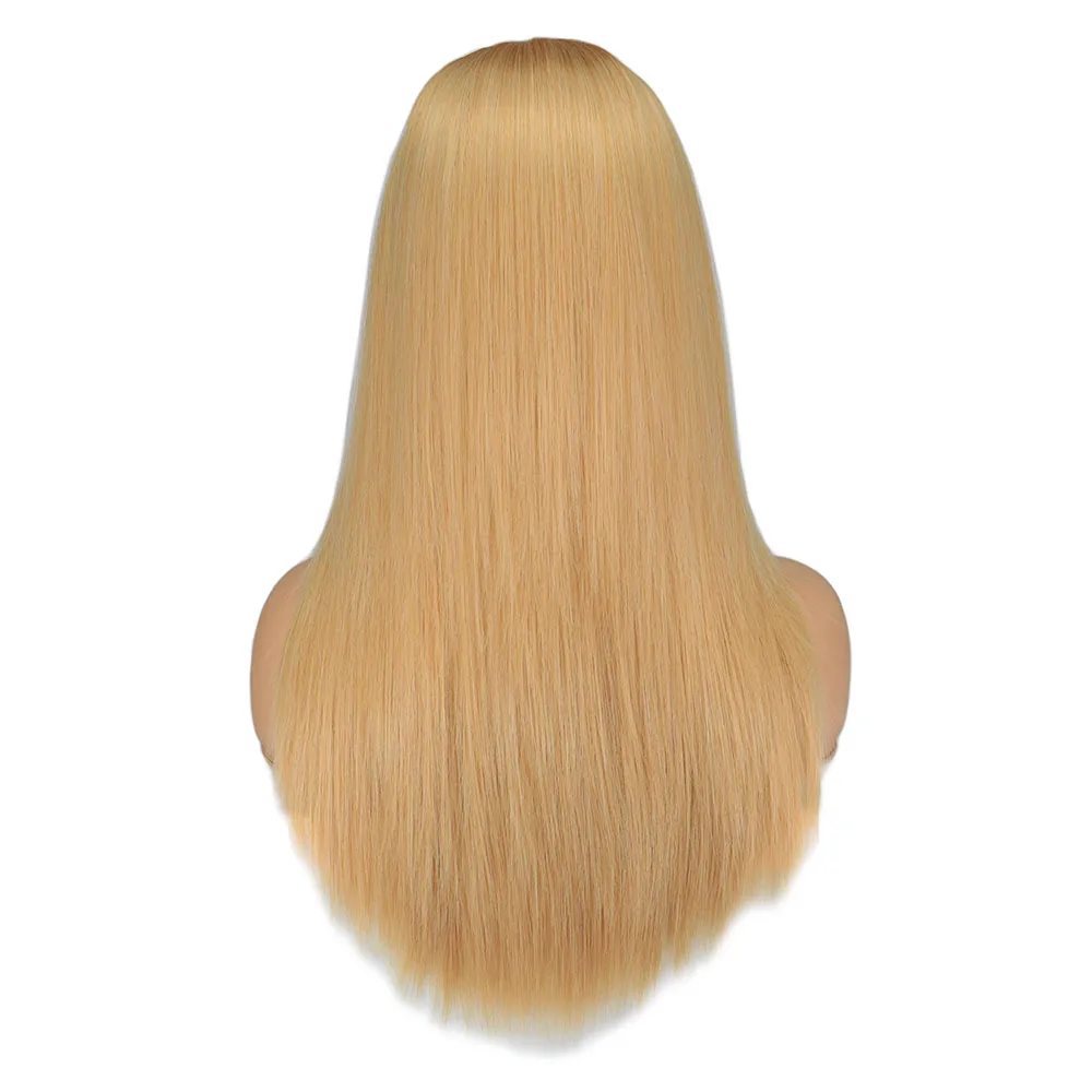 Women Synthetic Black Wig Natural Heat Resistant Hair Wig for Women Long Mixed Blonde Cosplay Party Daily