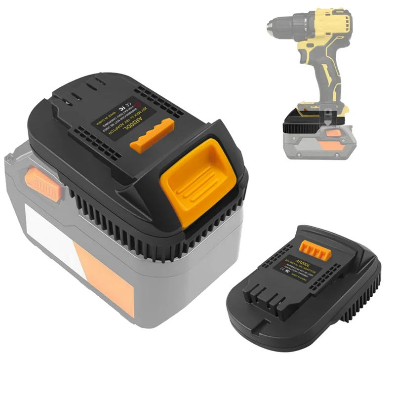 Adaptador AR20DL para batería Ridgid AEG de 18V a herramientas inalámbricas 20V MAX XR, uso para baterías de plataforma Ridgid de 18V duraderas