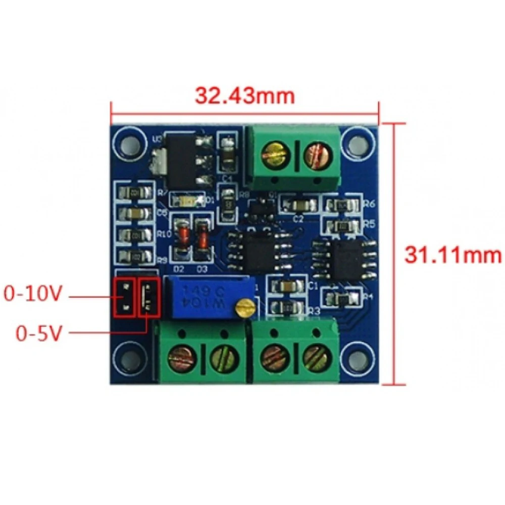 Voltage to PWM Conversion Module Single Chip Embedded Adjustabl Converter Power Board 0-5V/0-10V to 0-100% PWM Conversion Board