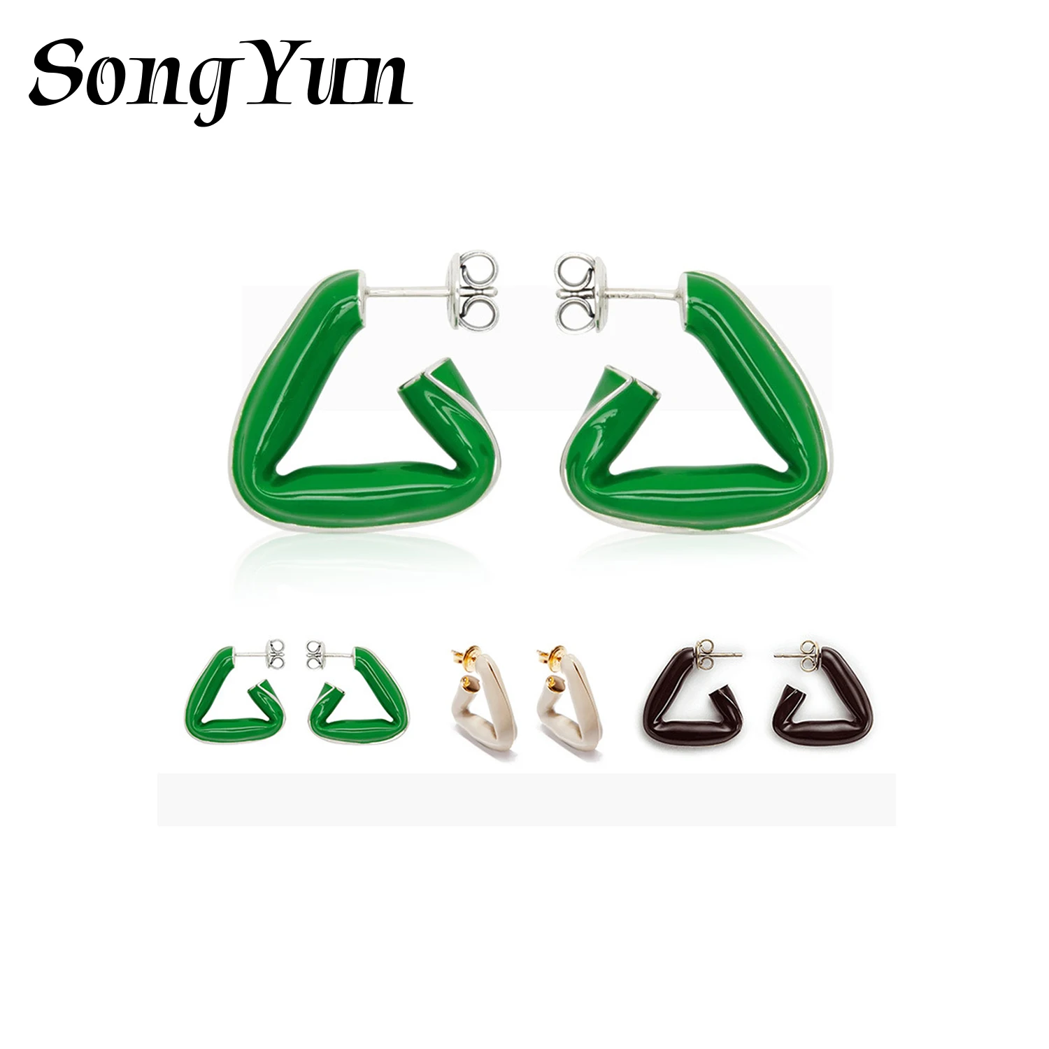 

SongYun Jewelry MHT Quality Brass Stud Earrings Dangle CZ 7A Zircon Romantic Best Friend Gift Women Earring Jewelry