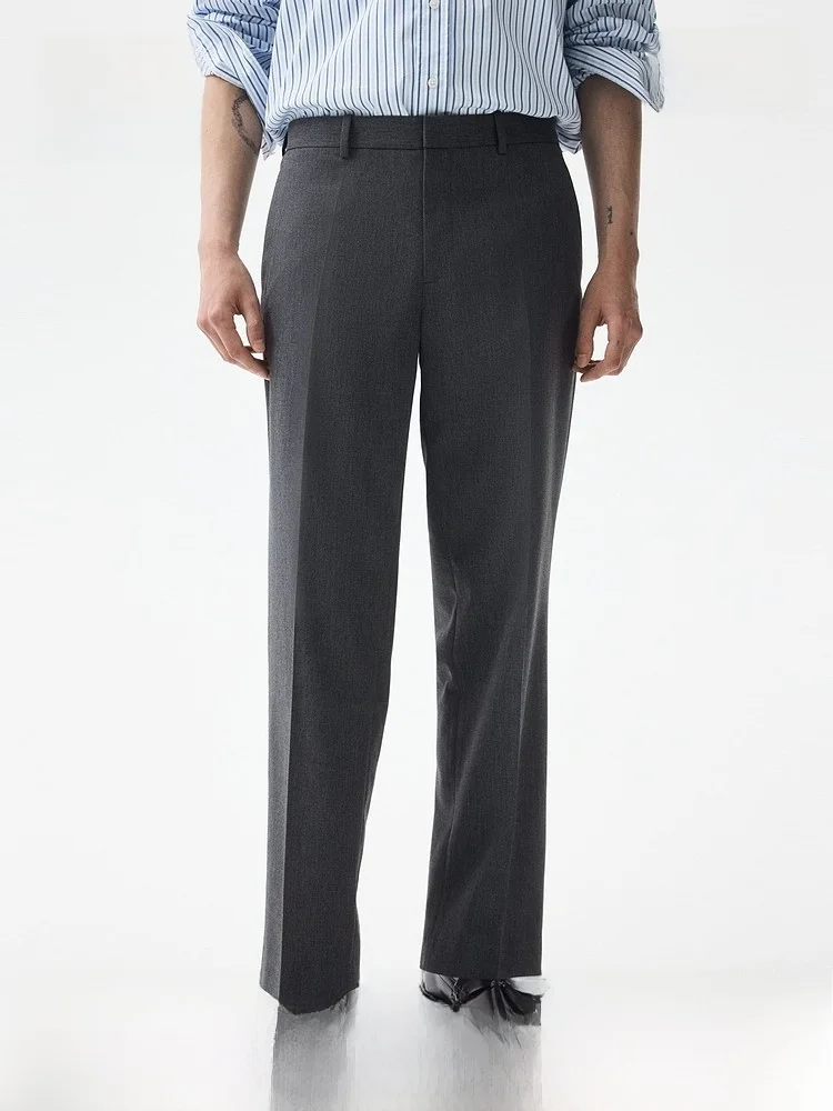 

Spring Men's Tailored Long Pants Stand Fit H&M 28622 Casual Busin Sle Youthful All-Season ential