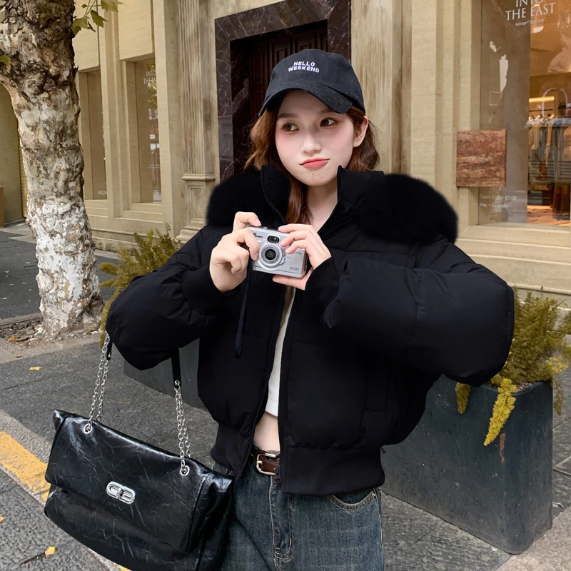 女性用ジャケット フード付き カジュアル 秋冬 暖かい ゆったり 厚手 ショート アウター