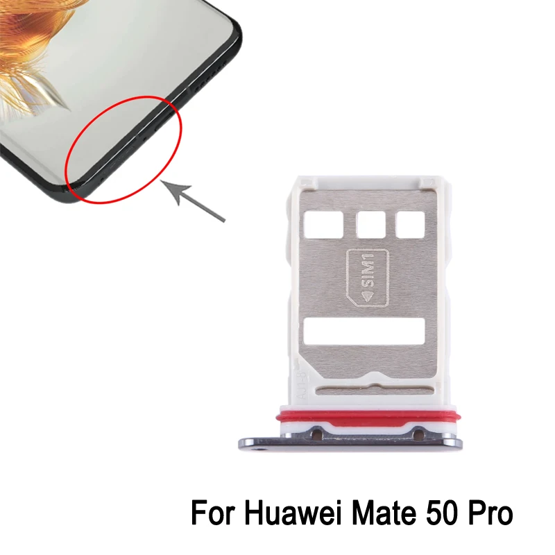 

Один лоток для SIM-карты для телефона Huawei Mate 50 Pro, запасная часть лотка для карт SIM1