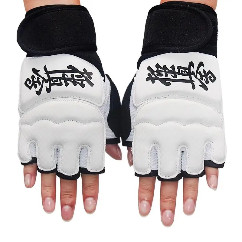 

Kyokushin Taekwondo Leather Gloves Sparring Karate Ankle Protector Guard Gear Boxing Martial Arts Fighting Hand Guard PU Unisex