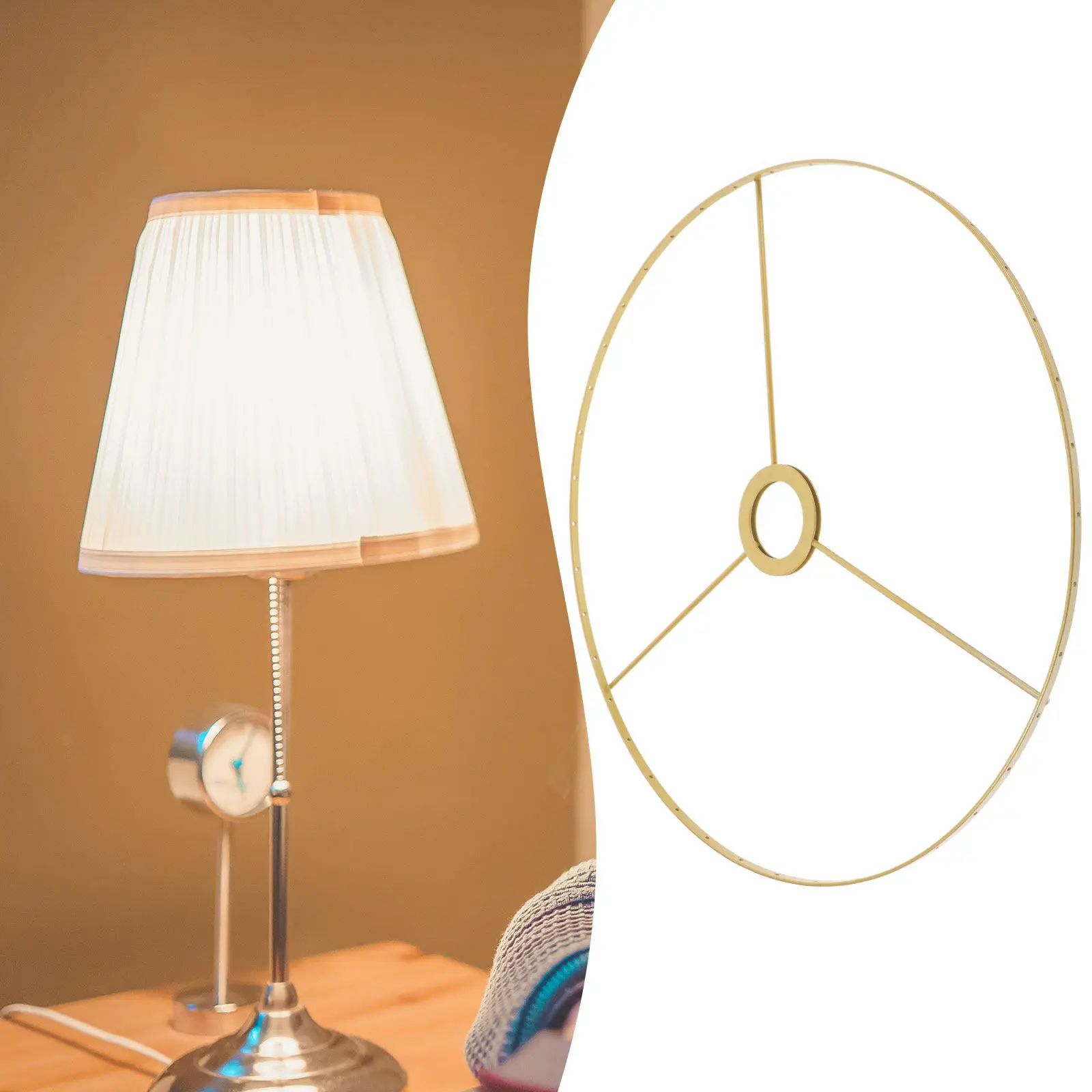 E27 Iron Lamp Shade Frame Vintage Style Robust Metal Lampshade Adapter Ring DIY for Lamp Holder Shade Ring Crystal Lighting