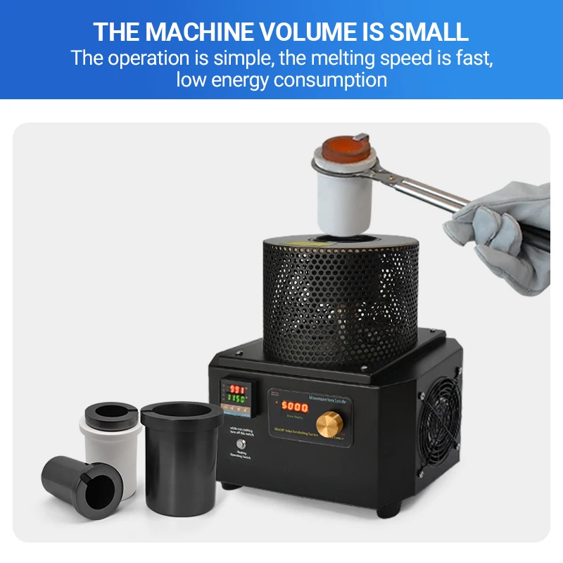 5-6KG Portable Smelting Furnace  With Temperature Control for Melting Metals Gold Melting Furnace Smelter Jewelry Machine