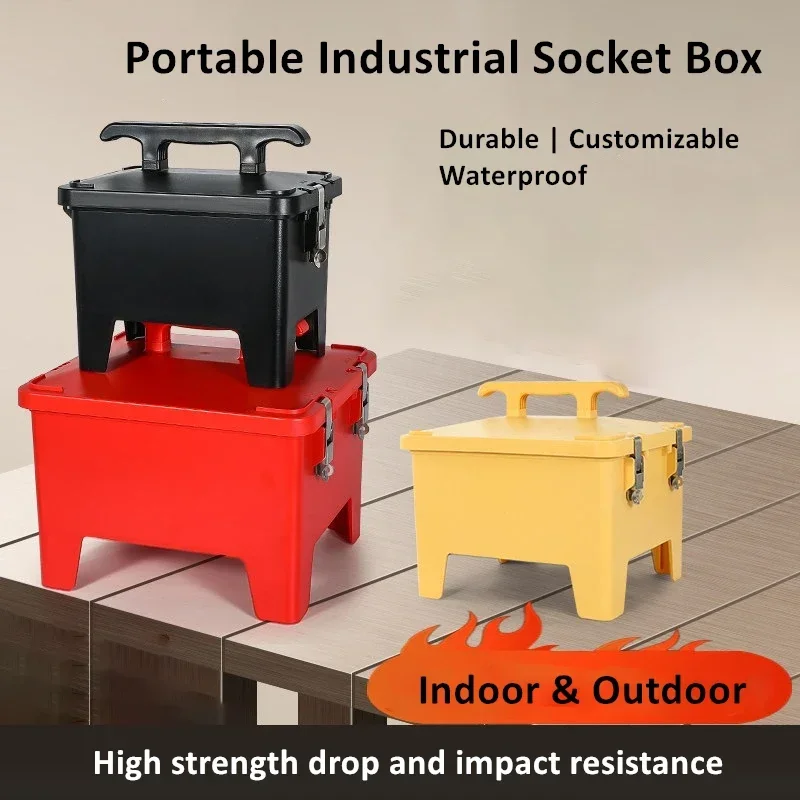 Outdoor Waterproof Socket Box Industrial Mobile Portable Wiring Box Maintenance Power Box Construction Site Temporary Wiring Box
