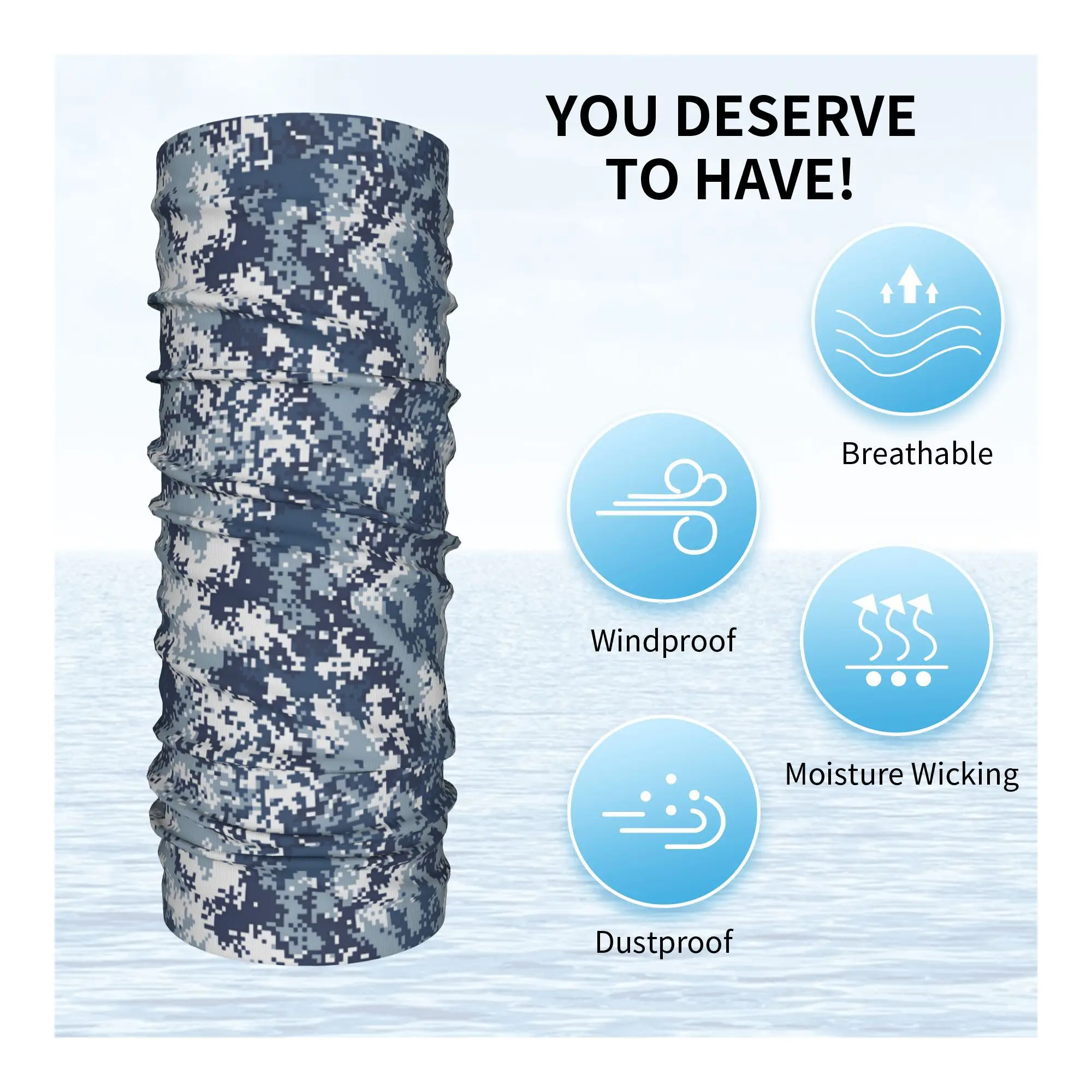 مخصص كامو الجيش نمط باندانا الرقبة الجراب يندبروف الوجه وشاح غطاء الرجال النساء الأصلي عقال أنبوب بالاكلافا