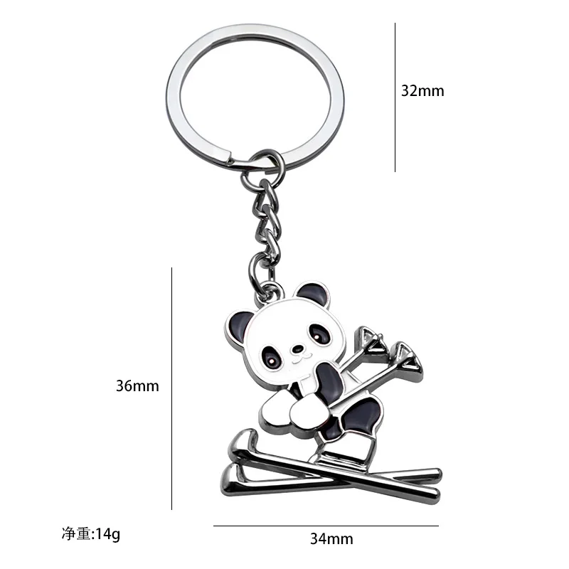 Winter Snow Games Sled Keychain Snowboarding Key Chain Bag Car Key Pendant Christmas Snow Sports Enthusiasts Gift