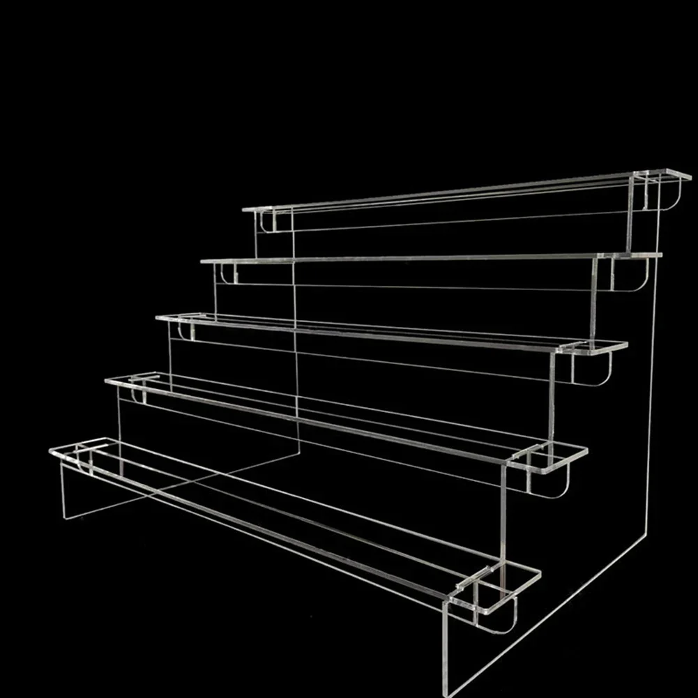 1-5 Tiers Acrylic Display Stand Clear Display Stand Transparent Ladder Hand-Made Model Display Organizer Stand Home Decoration