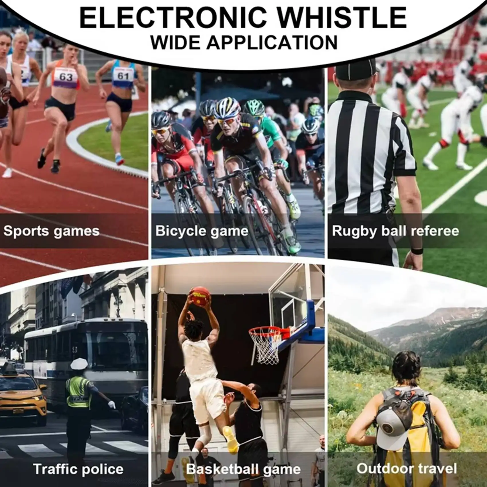 【TRAVEL ESSENTIAL】5X Electronic Whistle Coaches Whistle 3 Sound Effects Coaches Whistle With Lanyard School Teacher Whistle Spor