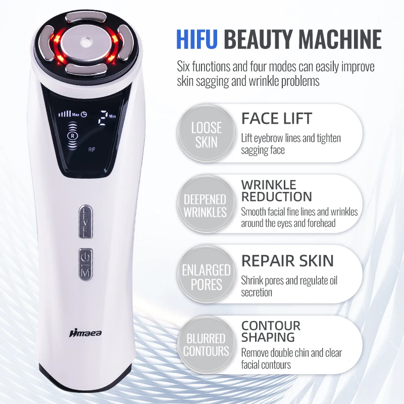 HIFU Facial Radiofrequency EMS Microcurrent Skin Rejuvenation Ultrasonic Facial Lift and Wrinkle Reducer Beauty Device Skin care