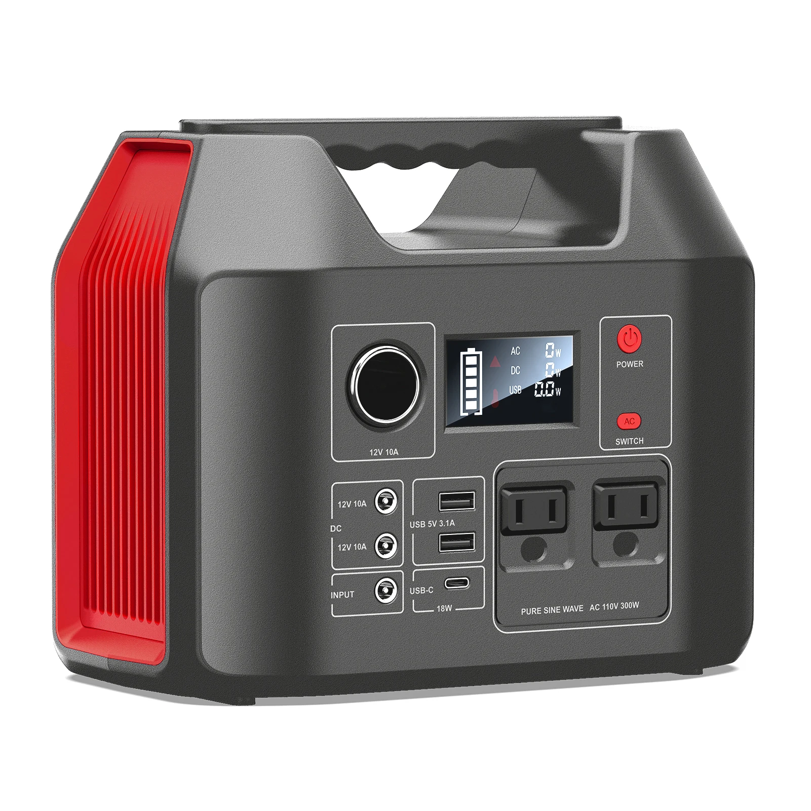 Usb Charger Dynamo - Station d'alimentation portable 300W, générateur solaire