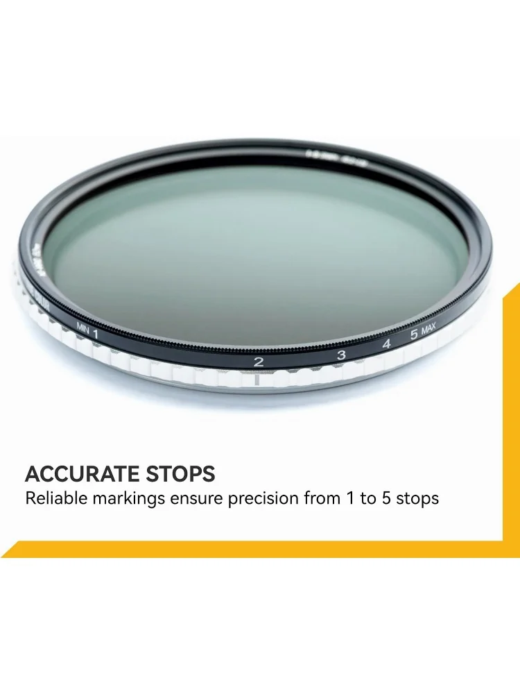 NiSi Swift True Color ND-Vario Variable ND Filter, 1-5 Stops ND2-ND32, 82mm