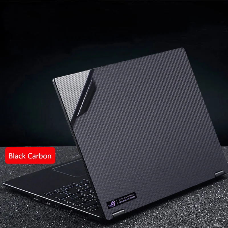 KH Carbon fiber Laptop Sticker Skin Decals Cover Protector Guard for Asus ROG Flow X13 GV301 Ultra Slim 2-in-1 Gaming Laptop