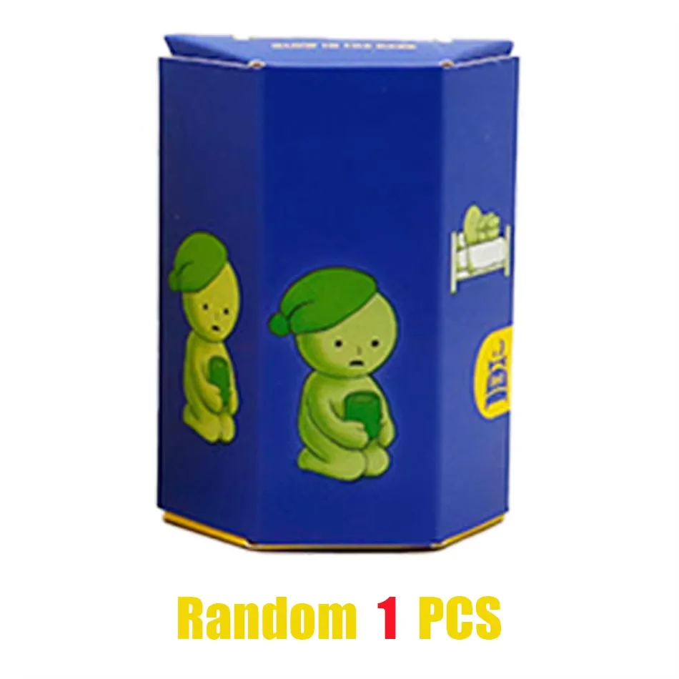 Minifiguur Schattige Noctilucent pop Cartoon speelgoed Desktop ornament Mysterieuze verrassingsgeschenken