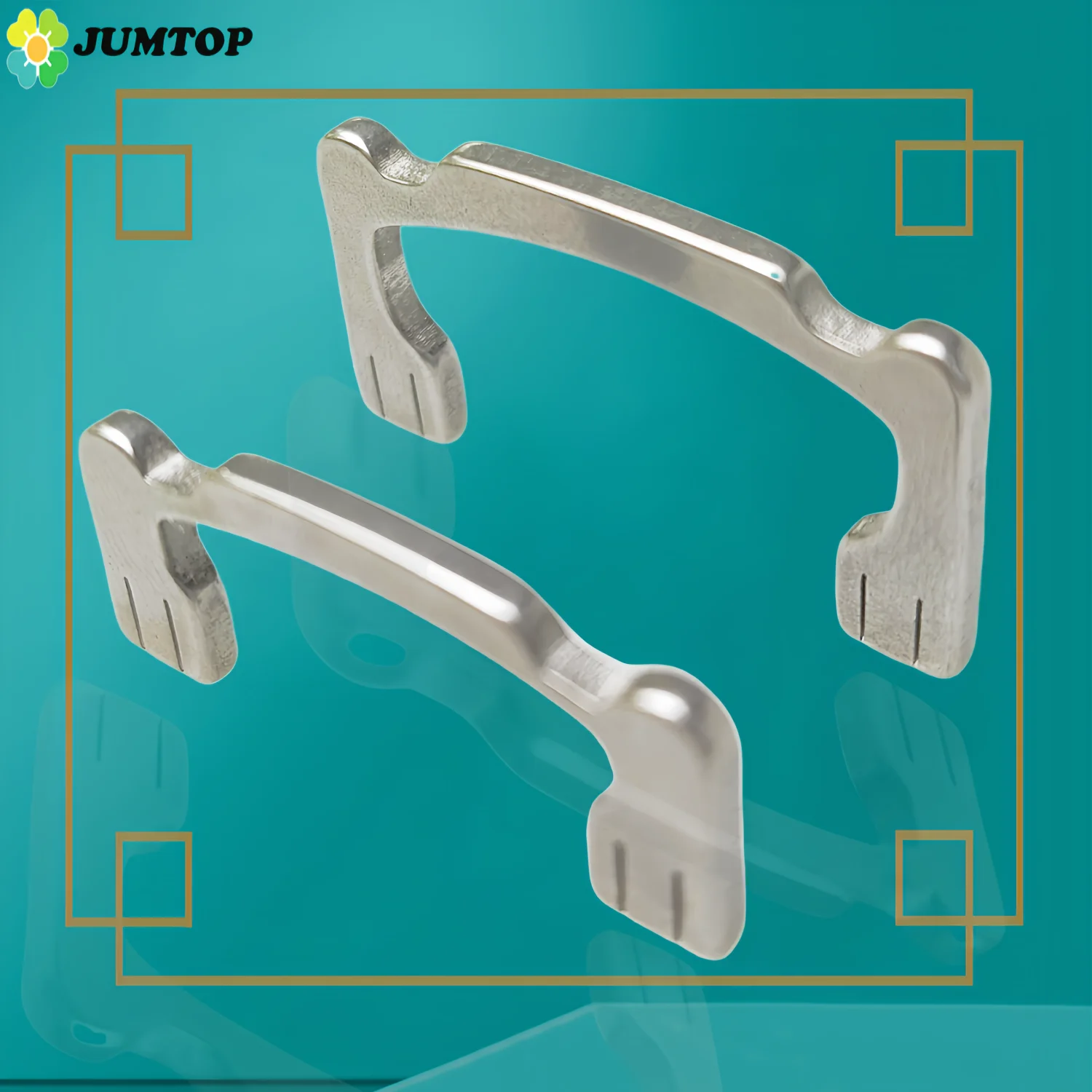JUMTOP 2Pcs/Set Dental Resin Polishing Strip Holder High Crown Low Crown Autoclavable Stainless Steel Dentist Tools