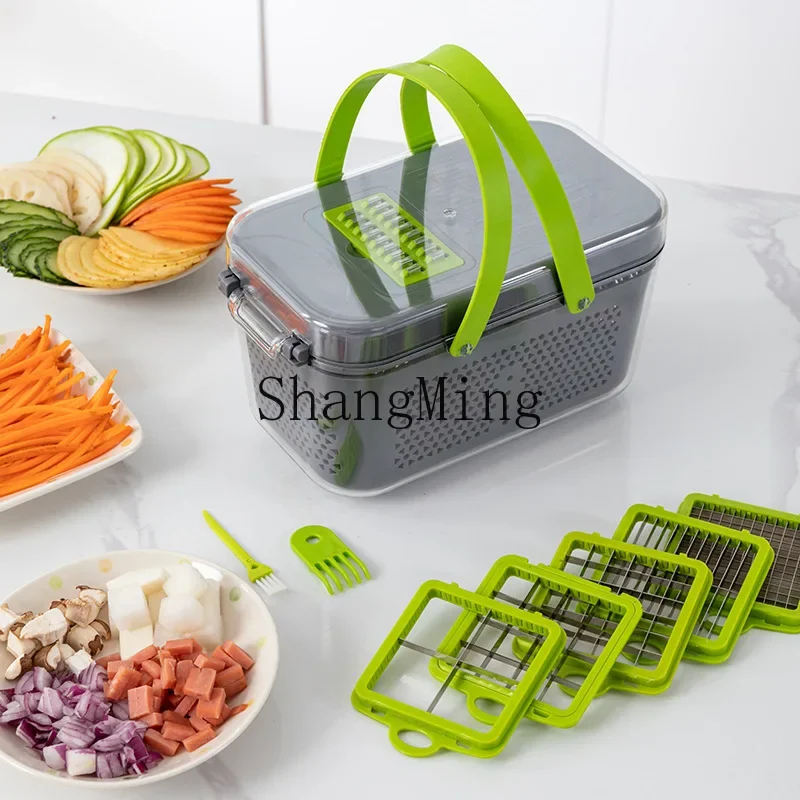 

CLL vegetable cutter, transparent storage box, shredder, dicer, kitchen multi-functional vegetable cutting artifact