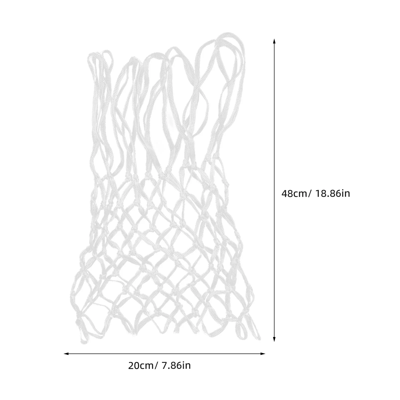 Rede de basquete resistente de nylon de alta densidade, 12 alças, resistente ao desgaste para todos os climas, para esportes internos e externos