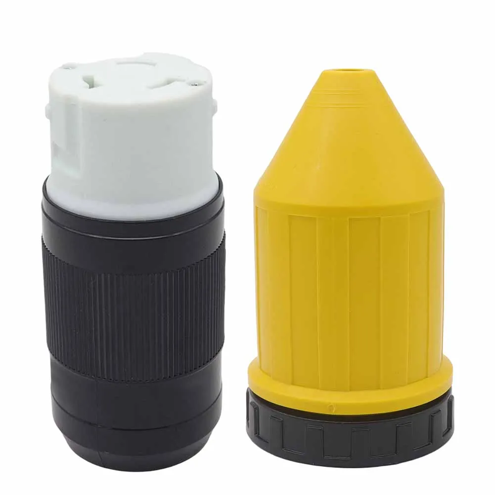 

For RV Power Needs Heavy Duty Connector Weatherproof Power Inlet Outdoor Electrical Access Easy Installation Power Socket