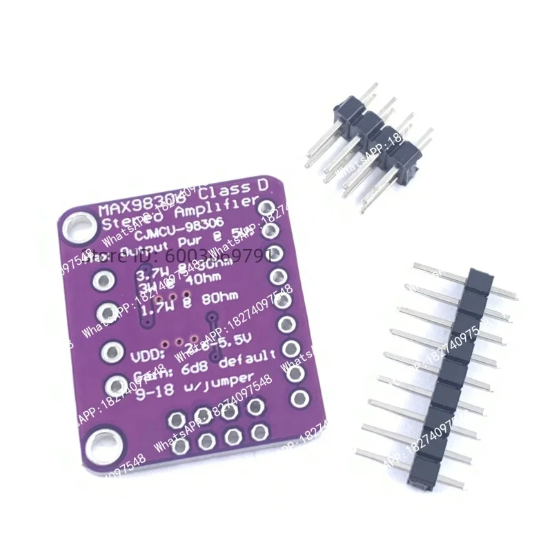 MAX98306 MCU-98306 Stereo Class D Amplifier Class AB Audio Module 3.7W