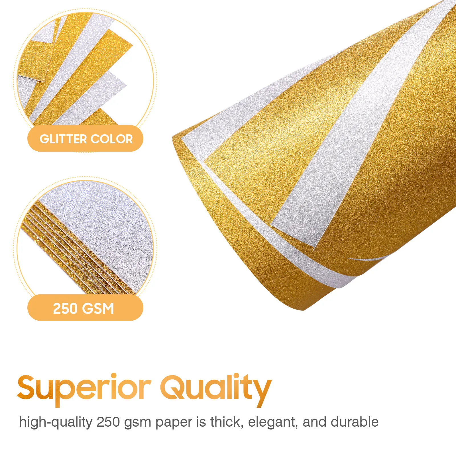 10pcs Colored Glitter Paper Durable Finish For Projects Craft Supplies Shiny Cardstock Sheets Sparkly Material Crafts