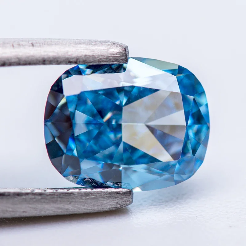 Zirkonia Crushed Ice Cut Kussenvorm Fancy Blauwe Kleur Bedels Kralen voor Diy Sieraden Maken Ringen Materialen Geen Certificaat