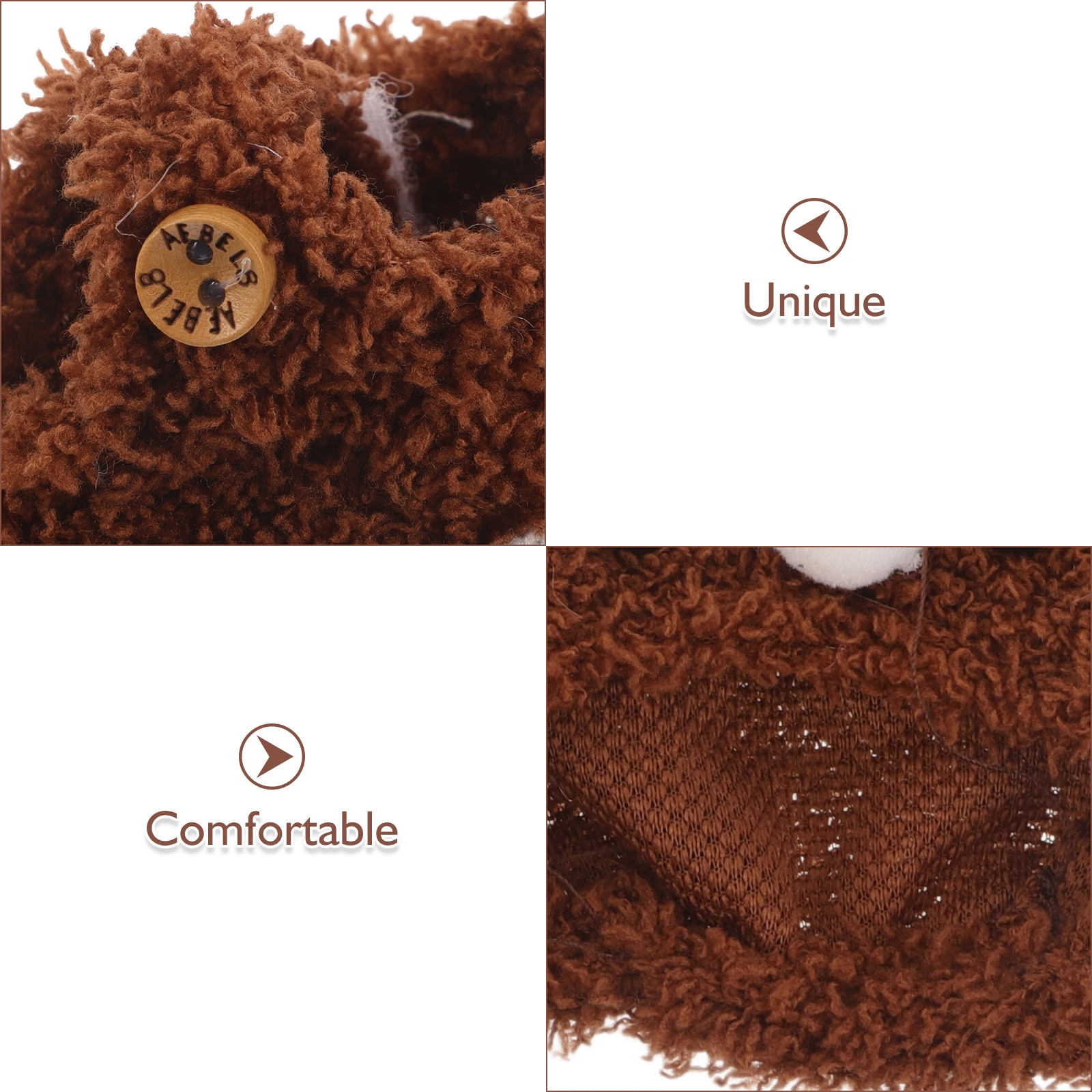 1 مجموعة ملابس الدب لطيف بذلة هود قبعة ل 17 سنتيمتر اكسسوارات صغيرة فستان زي خزانة اللعب الإبداعي